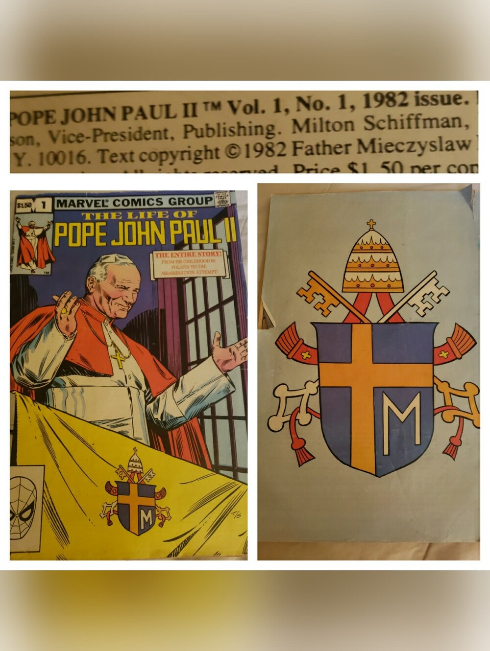 Marvel Comic- The Life Of Pope John Paul II. Vol 1 No. 1 1982